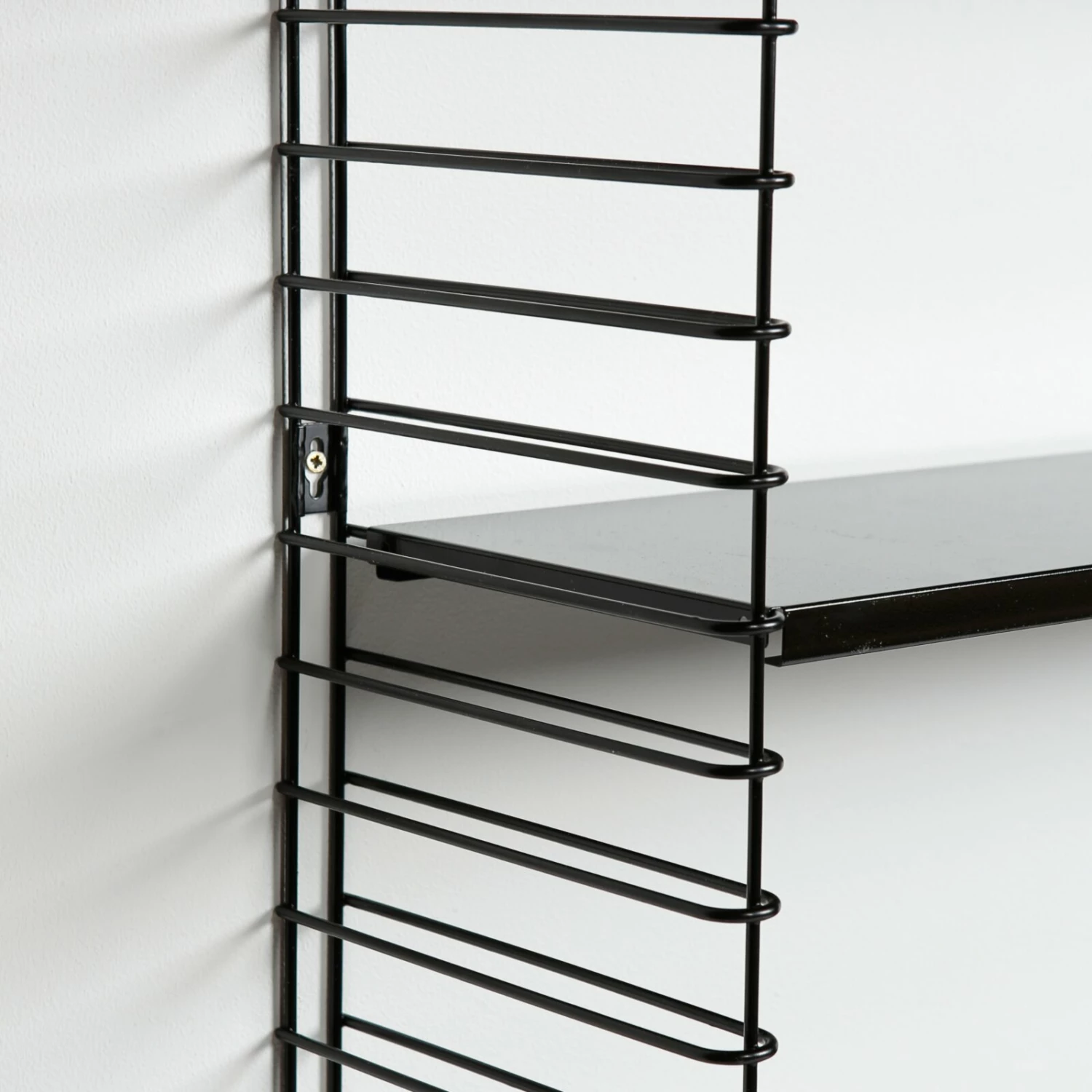 Wandregal - schwarz - Metall - 70 cm breit 4 Wandregal - schwarz - Metall - 70 cm breit – Bild 2