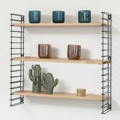 Bücherregal - Buche-schwarz - 3 Ablagen - 70 cm -Günstiges Büro Geschäft 9005170400 04 1600Wx1600H