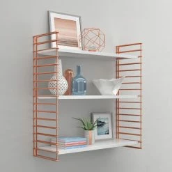 Wandregal - Polytherm - kupfer-weiß - 3 Ablagen -Günstiges Büro Geschäft 9005170600 02 1600Wx1600H