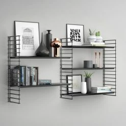 3-teiliges Wandregal - schwarz - Erweiterungs-Set -Günstiges Büro Geschäft 9005170900 03 1600Wx1600H