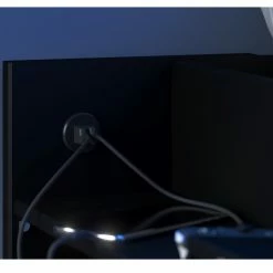 Hochbett ONLINE 1 - schwarz - mit Schreibtisch - 90x200 cm -Günstiges Büro Geschäft 9005177300 04 1600Wx1600H