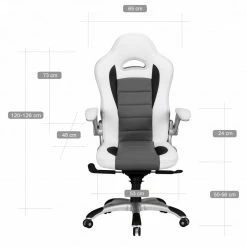 Chefsessel - weiß - grau - Lederoptik 8 Chefsessel - weiß - grau - Lederoptik -Günstiges Büro Geschäft 9005260300 03 1600Wx1600H
