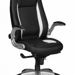 Drehstuhl - schwarz - Lederoptik