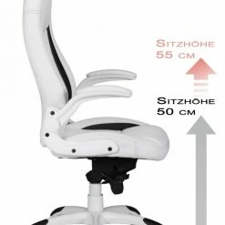 Drehstuhl - weiß - Lederoptik -Günstiges Büro Geschäft 9005260500 03 1600Wx1600H