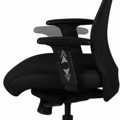 Drehstuhl - schwarz - höhenverstellbare Armlehnen -Günstiges Büro Geschäft 9005260700 03 1600Wx1600H