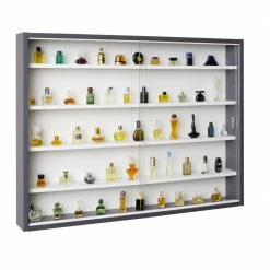 Vitrine COLLECTY - grau-weiß - 80 cm breit -Günstiges Büro Geschäft 9005267900 1600Wx1600H