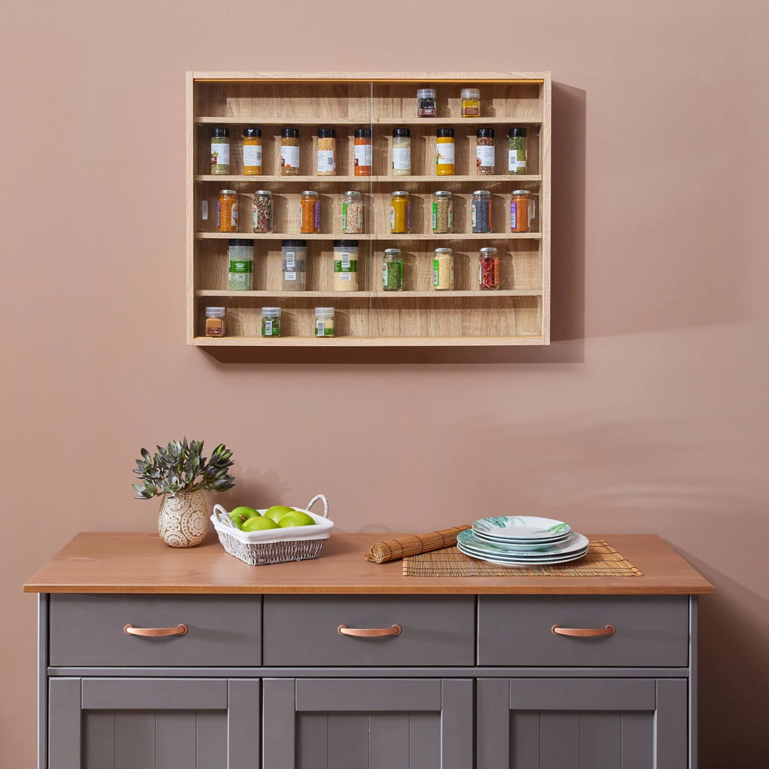 Vitrine ARTISARIO - Eiche Artisan - 80 cm breit 4 Vitrine ARTISARIO - Eiche Artisan - 80 cm breit – Bild 2