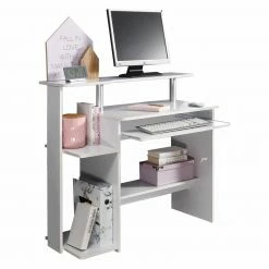 Schreibtisch - weiß - mit Tastaturauszug - 94 cm breit -Günstiges Büro Geschäft 9005268800 09 1600Wx1600H