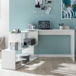 Schreibtisch - weiß - drehbare Tischplatte - 119 cm breit 11 Schreibtisch - weiß - drehbare Tischplatte - 119 cm breit -Günstiges Büro Geschäft 9005270200 05 1600Wx1600H