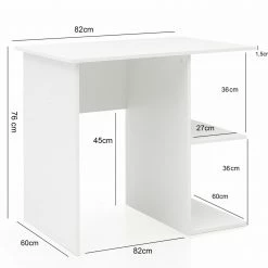 Computertisch - weiß - Holz - 82 cm breit -Günstiges Büro Geschäft 9005270300 02 1600Wx1600H