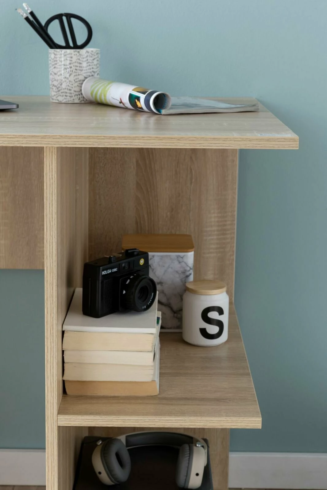 Computertisch - Sonoma Eiche - Holz - 82 cm breit 6 Computertisch - Sonoma Eiche - Holz - 82 cm breit – Bild 4