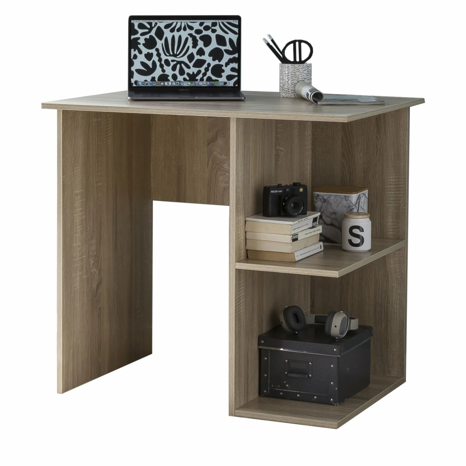 Computertisch - Sonoma Eiche - Holz - 82 cm breit 3 Computertisch - Sonoma Eiche - Holz - 82 cm breit