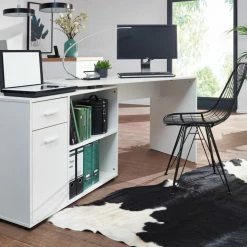 Eckschreibtisch - weiß - verstellbar -Günstiges Büro Geschäft 9005338300 04 1600Wx1600H