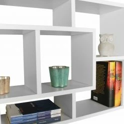 Wandregal - weiß - Holz - 8 Fächer - 85 cm breit -Günstiges Büro Geschäft 9005339300 04 1600Wx1600H