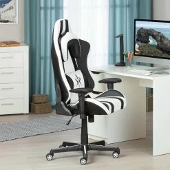 Gaming-Stuhl - schwarz-weiß - höhenverstellbar -Günstiges Büro Geschäft 9005355900 04 1600Wx1600H