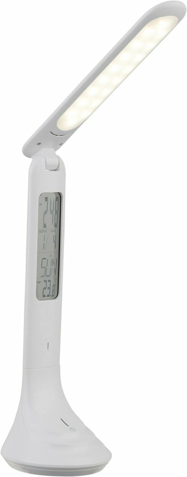 LED-Tischleuchte - weiß - mit Uhr und Alarm 3 LED-Tischleuchte - weiß - mit Uhr und Alarm