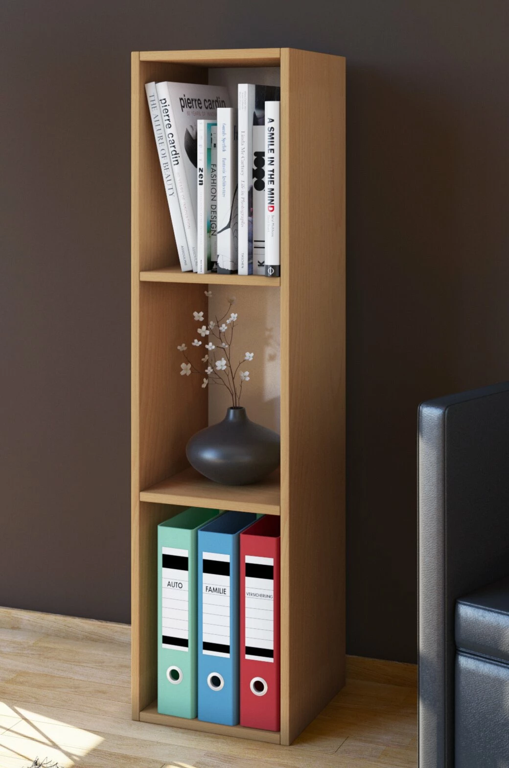 CD/DVD-Sammel-Regal MENDAS - Buche - 3-Fach - 34 cm 4 CD/DVD-Sammel-Regal MENDAS - Buche - 3-Fach - 34 cm – Bild 2