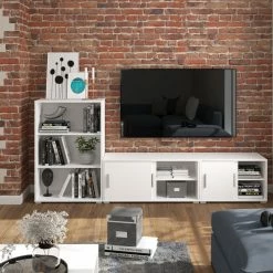 3-teiliges Wohnwand-Set MOVER - weiß -Günstiges Büro Geschäft S000079800 02 1600Wx1600H