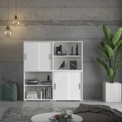 4-teiliges Schrank-Set MOVER - weiß -Günstiges Büro Geschäft S000079900 02 1600Wx1600H